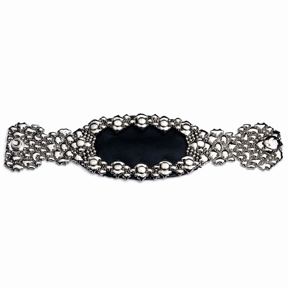 SG Liquid Metal BT18 (Chrome Finish &amp; Leather) Bracelet by Sergio Gutierrez