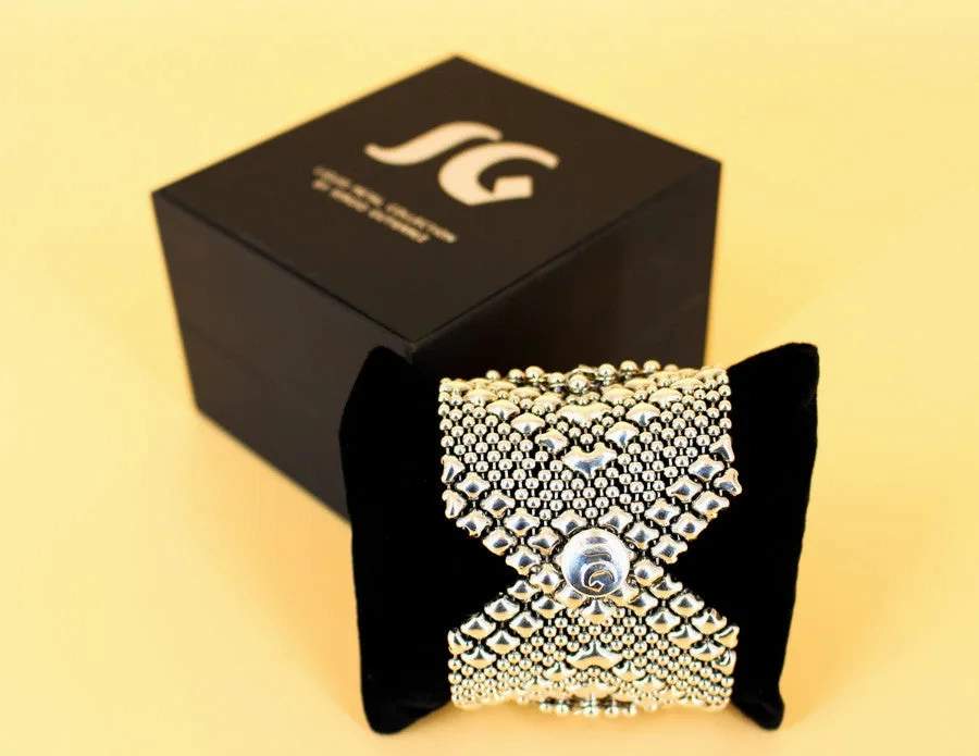 SG Liquid Metal Chainmail CMB4Z-AS (antique silver finish) Bracelet by Sergio Gutierrez