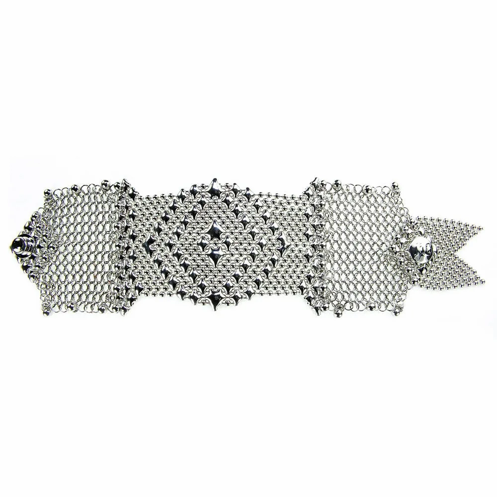 SG Liquid Metal CMB9-N Chrome Finish Bracelet by Sergio Gutierrez