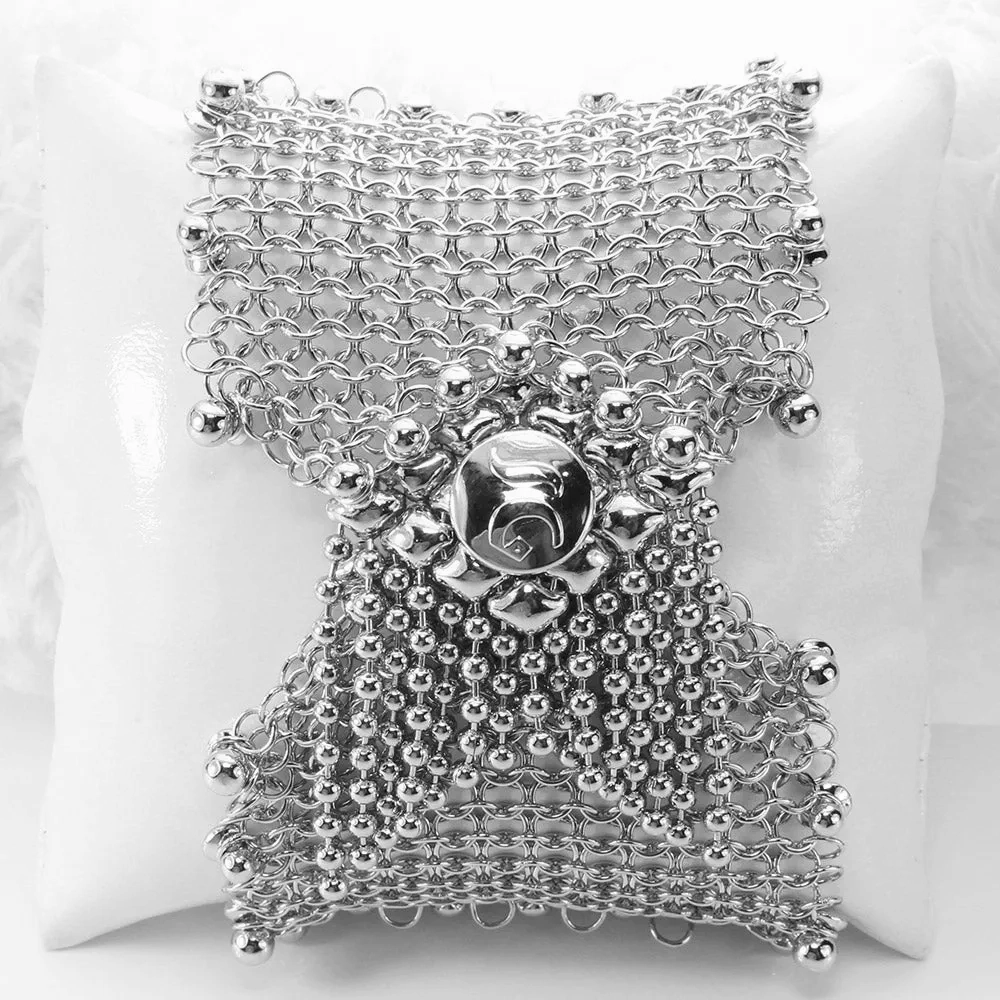 SG Liquid Metal CMB9-N Chrome Finish Bracelet by Sergio Gutierrez