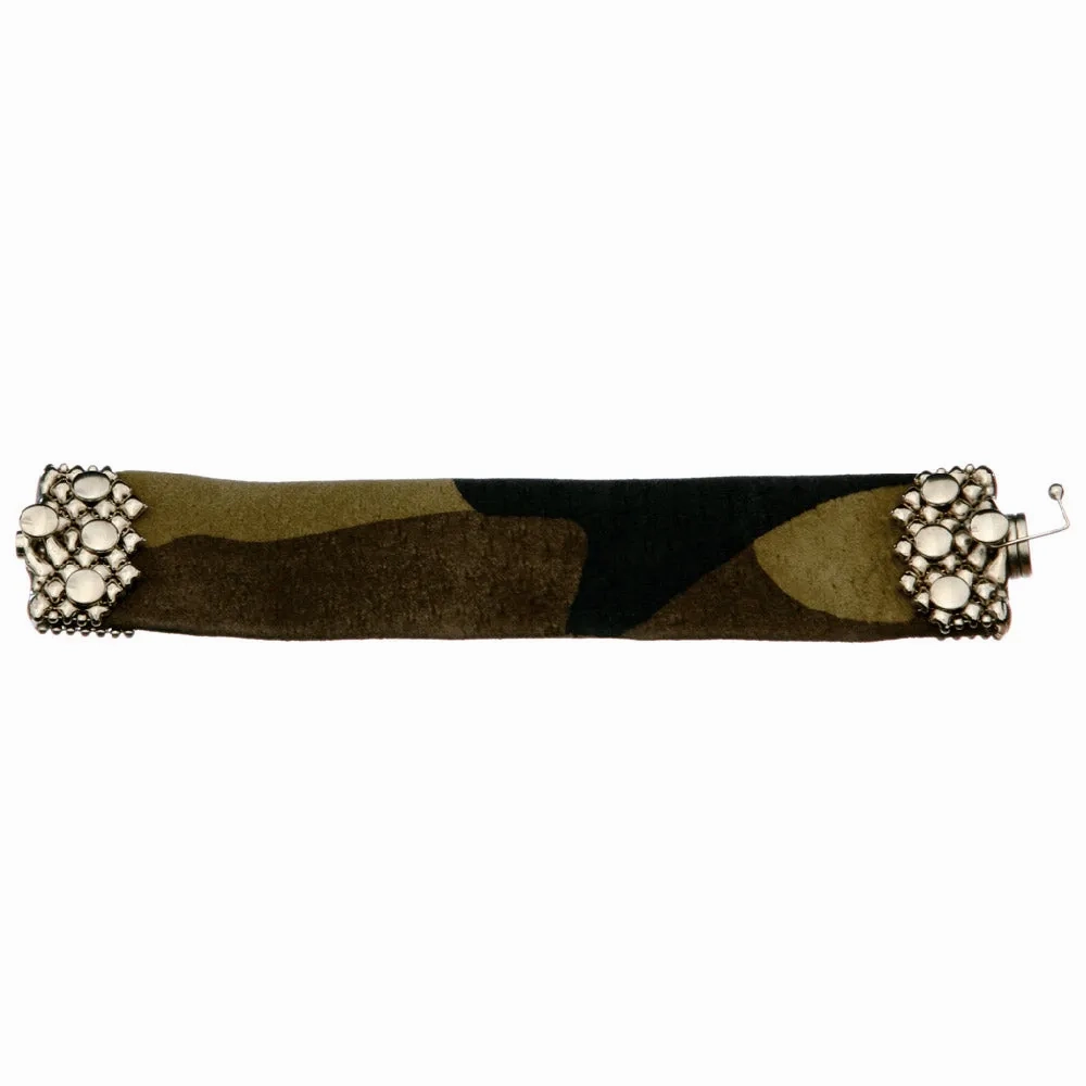 SG Liquid Metal LTBT4 (Chrome Finish &amp; Leather) Bracelet by Sergio Gutierrez