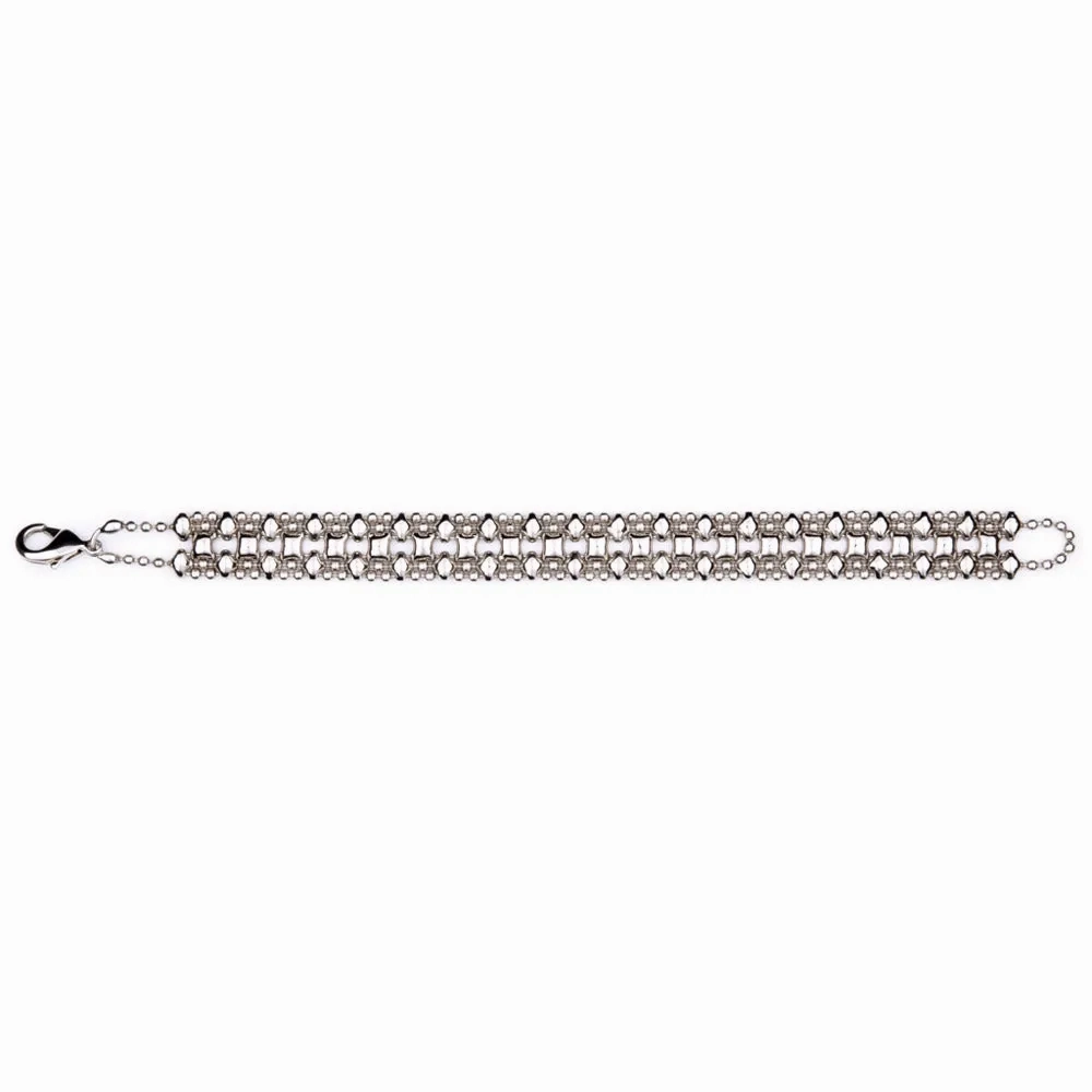 SG Liquid Metal MINI A-N Chrome Finish Bracelet by Sergio Gutierrez