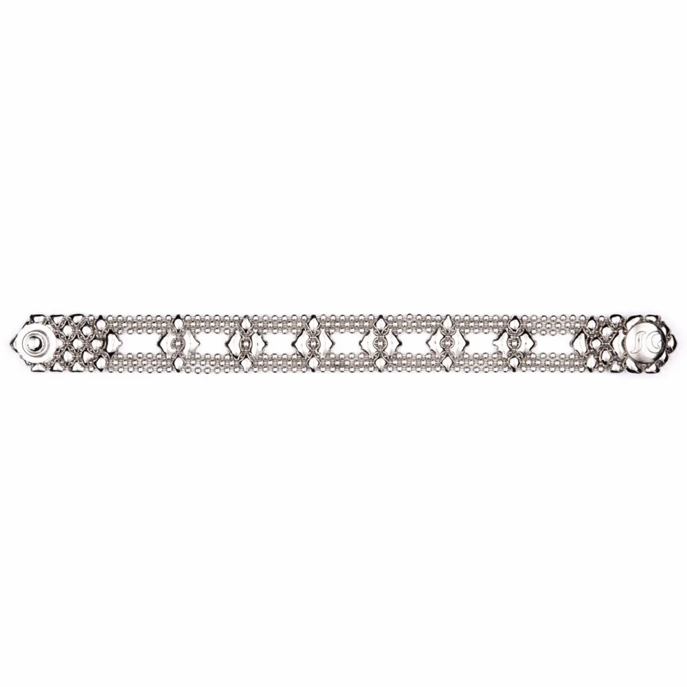 SG Liquid Metal MINI D - AS Antique Silver Bracelet by Sergio Gutierrez