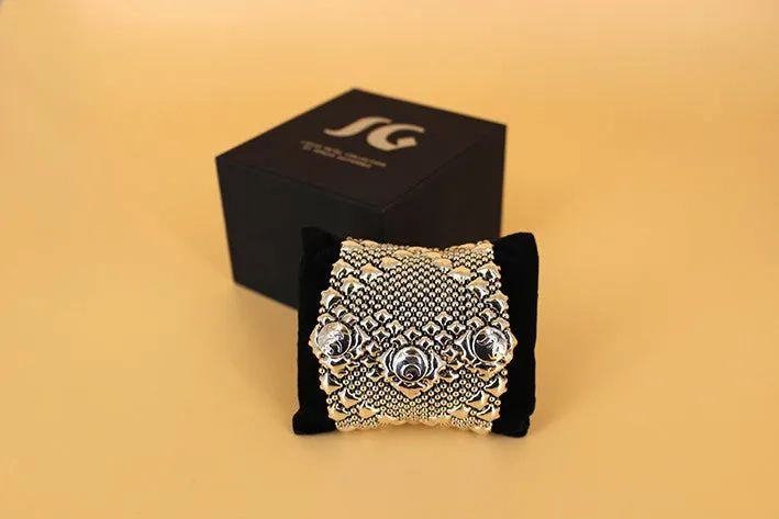 SG Liquid Metal PRB1- N ?C  Onyx - Chrome Finish and Onyx Bracelet by Sergio Gutierrez