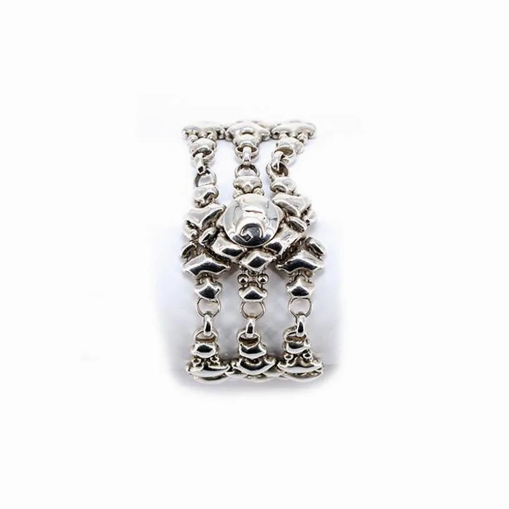 SG Liquid Metal RTB17-AS Antique Silver Bracelet with Swarovski Crystals by Sergio Gutierrez