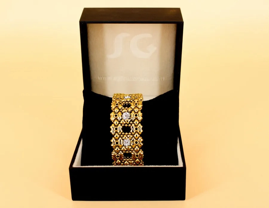 SG Liquid Metal RTB27 ?C AG (24K antique gold finish) Bracelet by Sergio Gutierrez