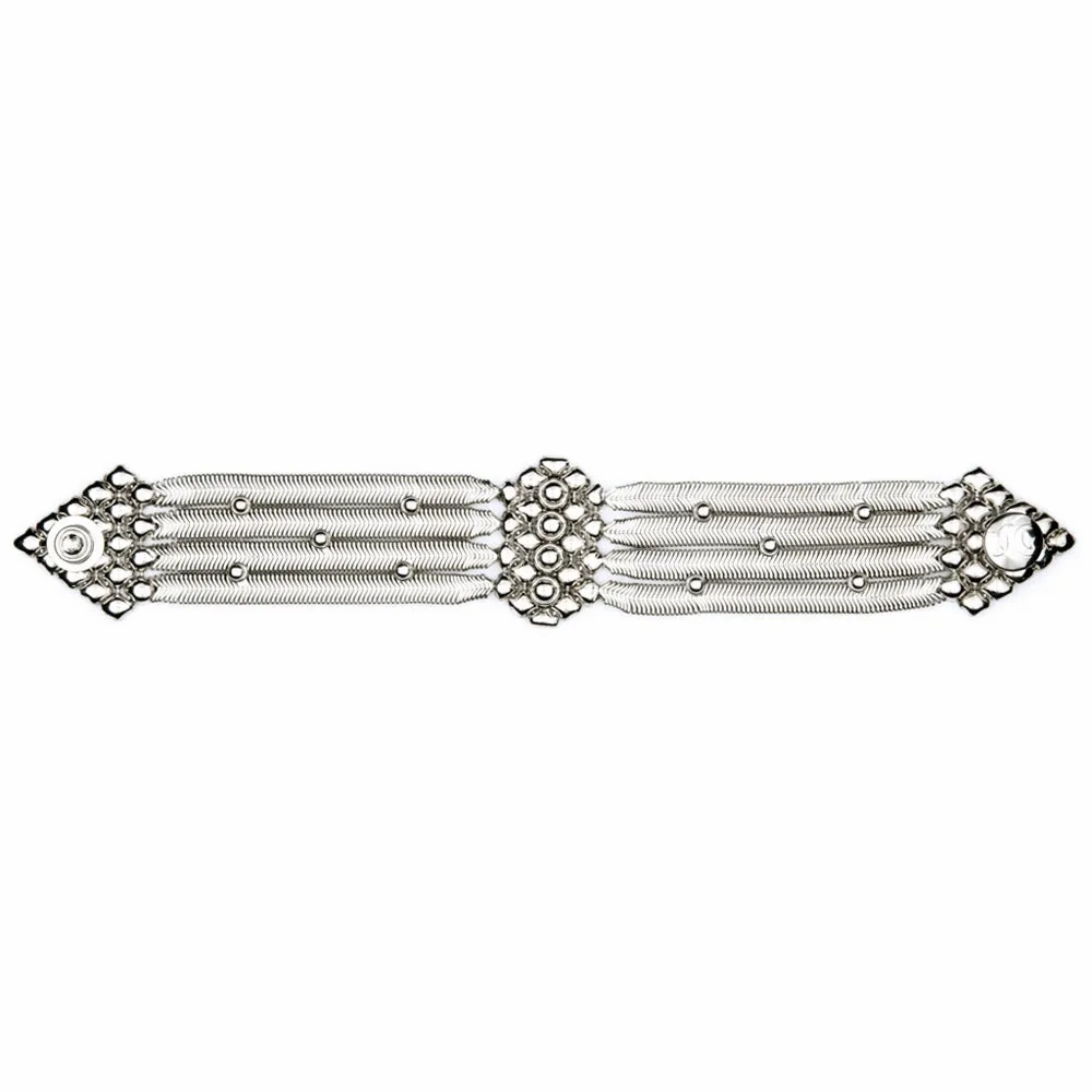 SG Liquid Metal SNB14 - AS Snake Antique Silver Finish Bracelet by Sergio Gutierrez
