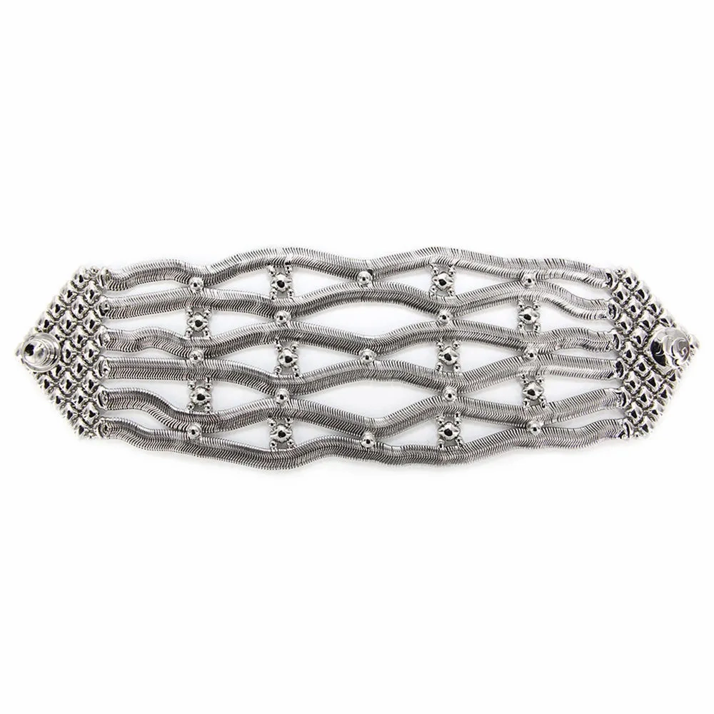 SG Liquid Metal SNB4-AS (Antique Silver Finish) Bracelet by Sergio Gutierrez
