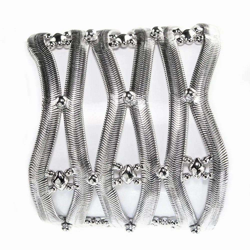 SG Liquid Metal SNB4-N Chrome Finish Bracelet by Sergio Gutierrez