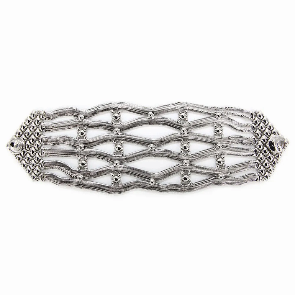 SG Liquid Metal SNB4-N Chrome Finish Bracelet by Sergio Gutierrez