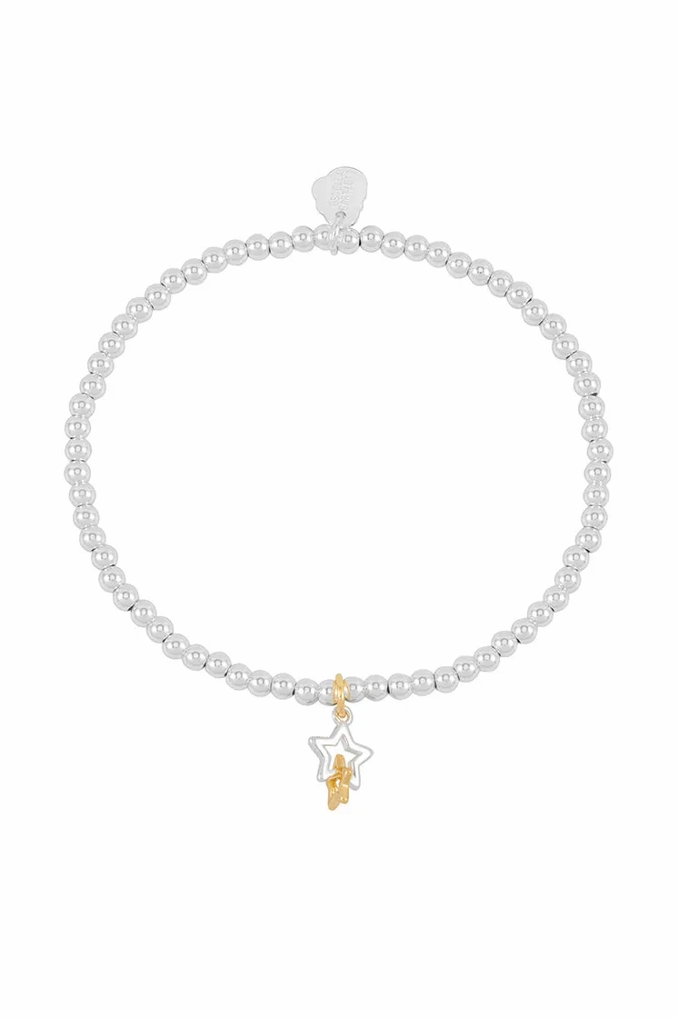 Sienna Beaded Interlinked Star Charm Bracelet
