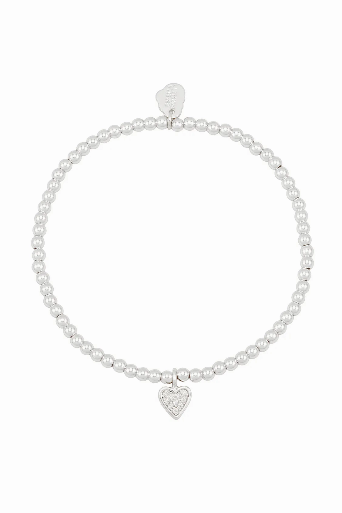 Sienna Beaded Pave Heart Bracelet
