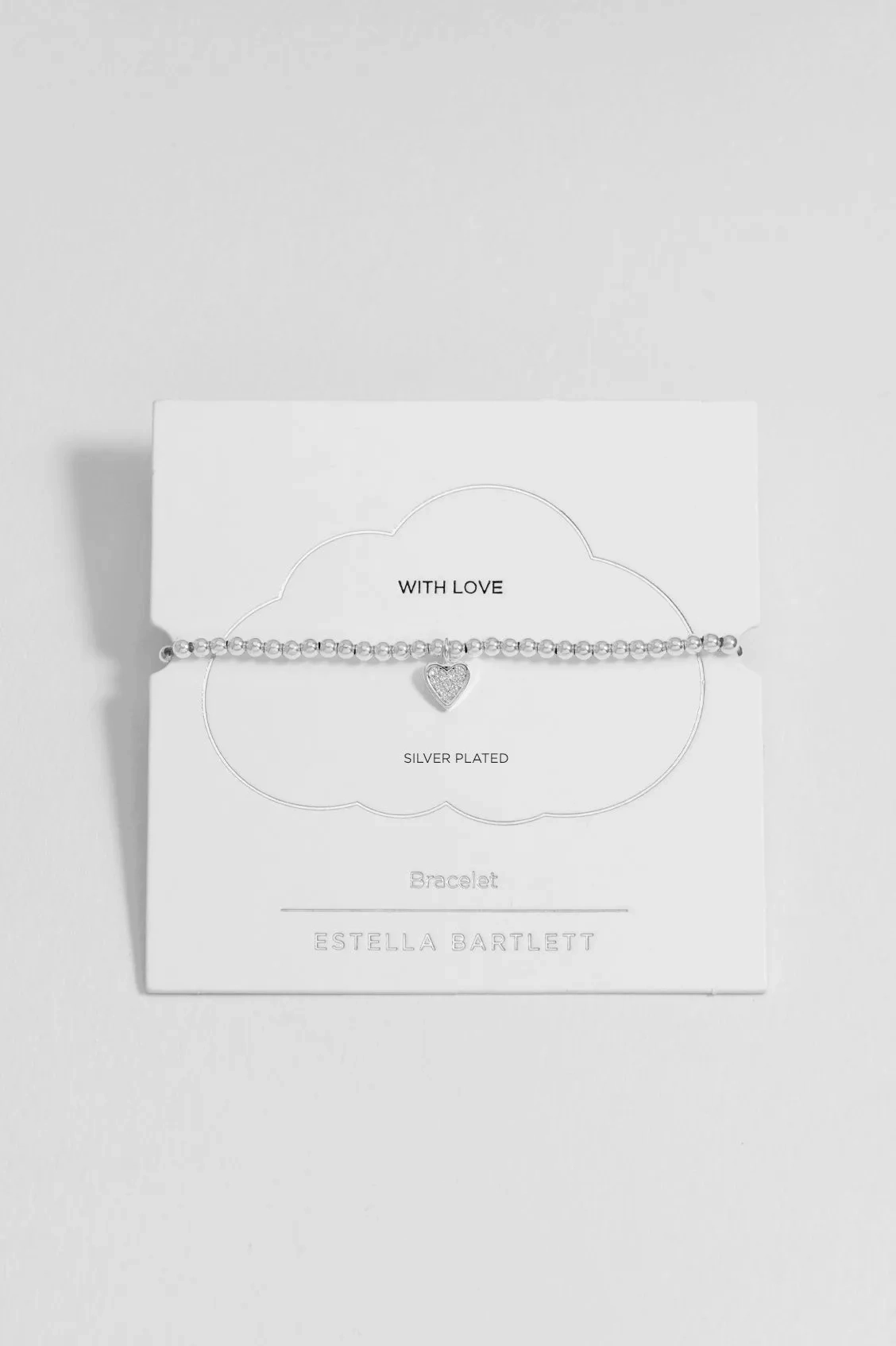 Sienna Beaded Pave Heart Bracelet