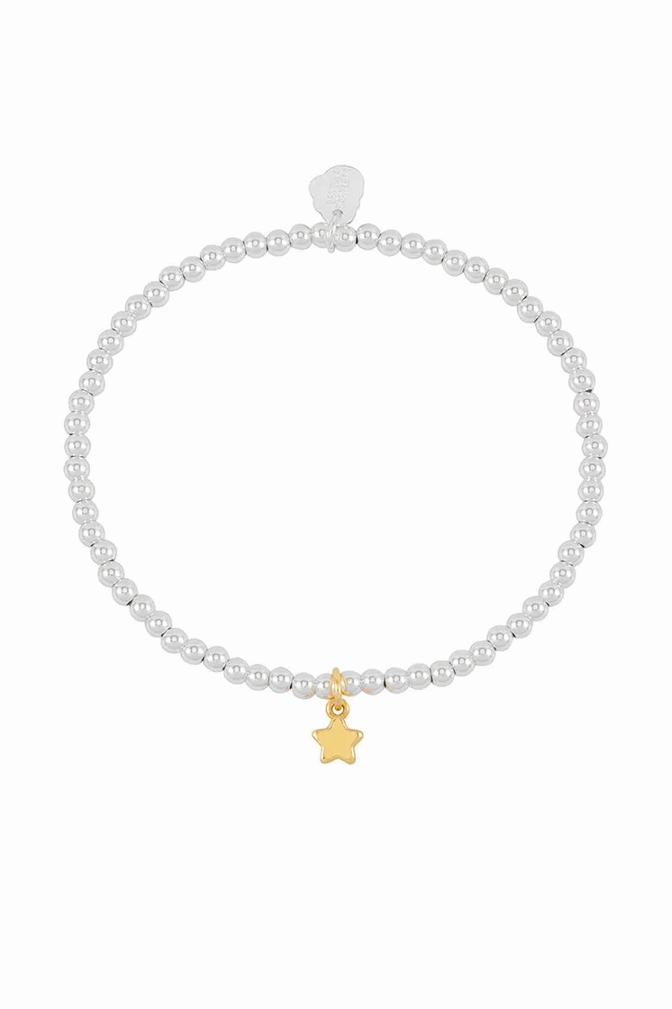 Sienna Beaded Puffy Star Charm Bracelet