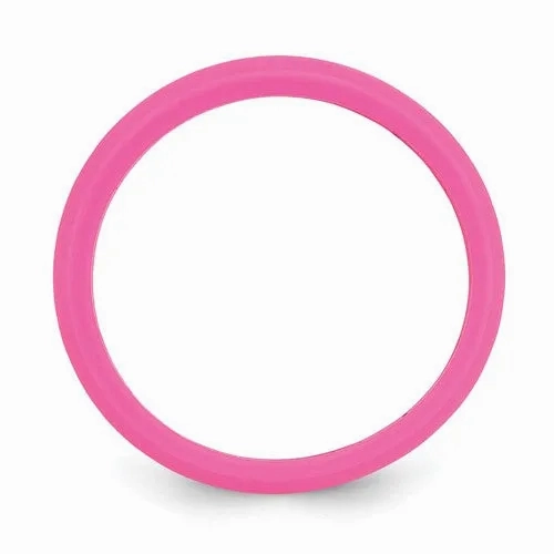 Silicone Pink 5.7mm Domed Band