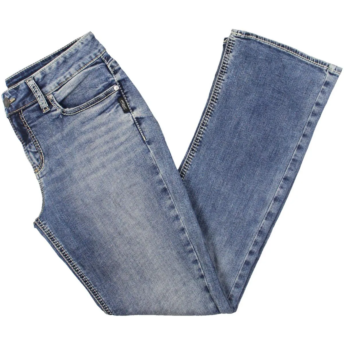 Silver Jeans Co. Damen Elyse Mid-Rise Slim Bootcut Jeans