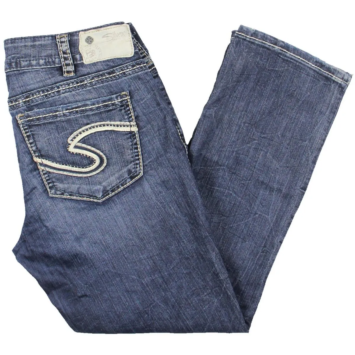 Silver Jeans Co. Damen Mid-Rise Slim Leg Boyfriend Jeans