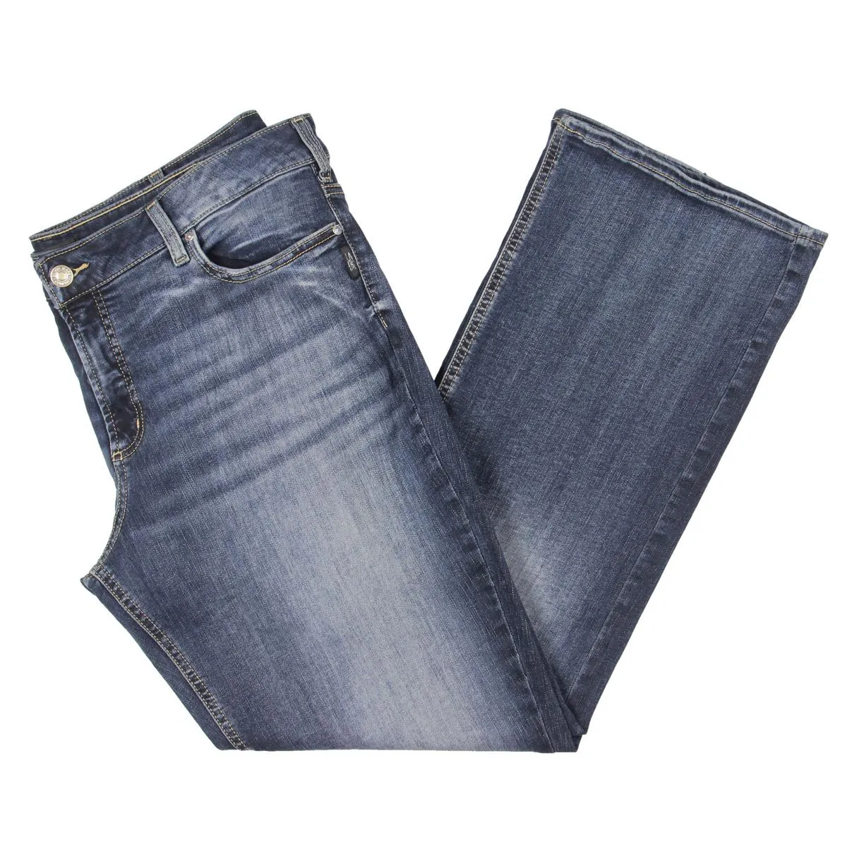 Silver Jeans Co. Damen Plus Mid Rise Medium Wash Bootcut Jeans