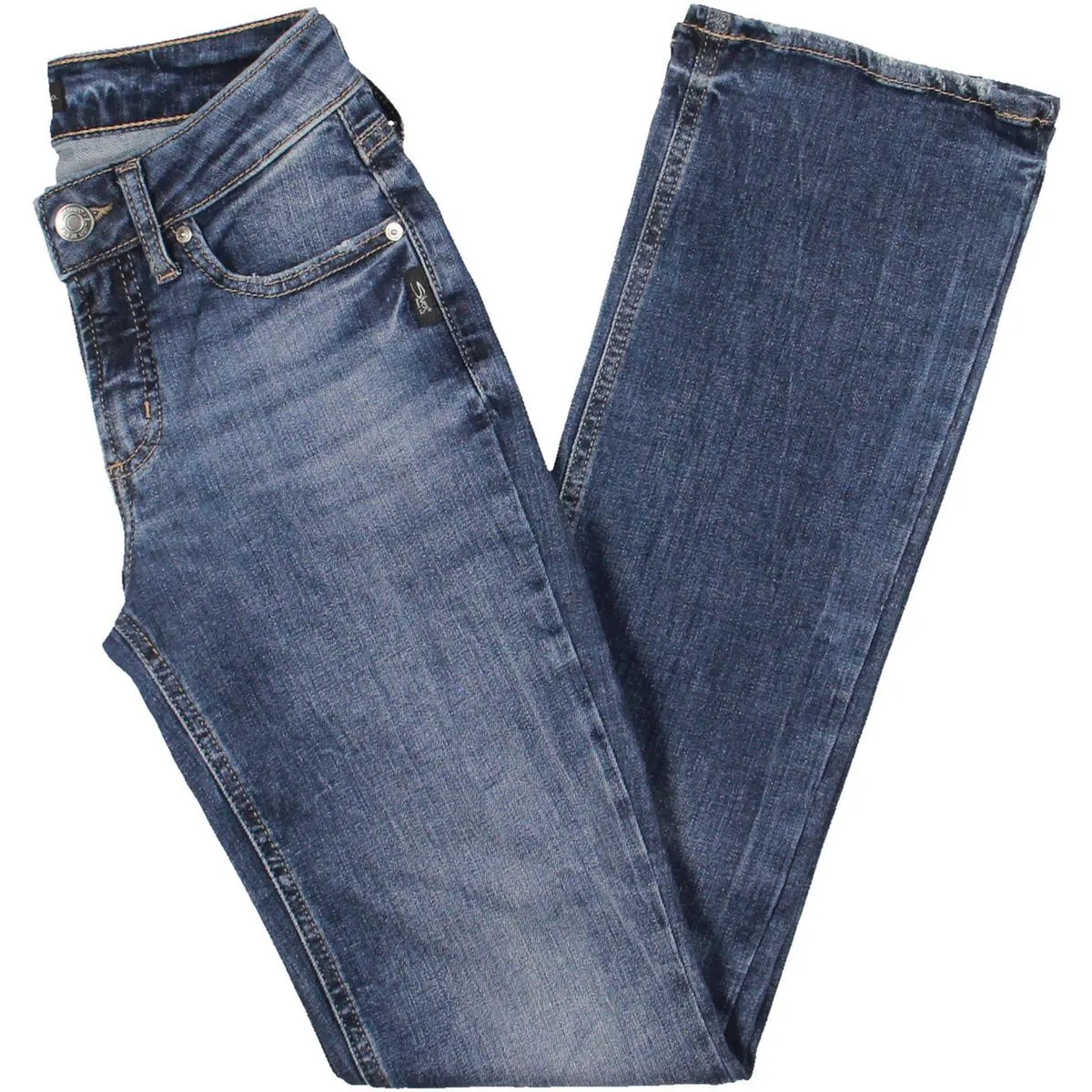 Silver Jeans Co. Damen Suki Slim Curvy Fit Mid-Rise Bootcut Jeans