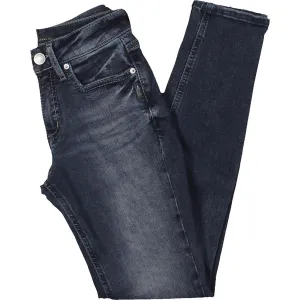 Silver Jeans Co. Damen Suki Skinny Jeans in Uni-Denim