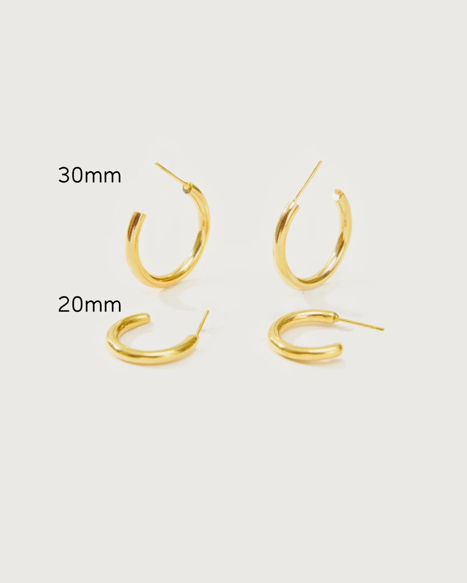 Silver 30mm Endless Hoop Earrings