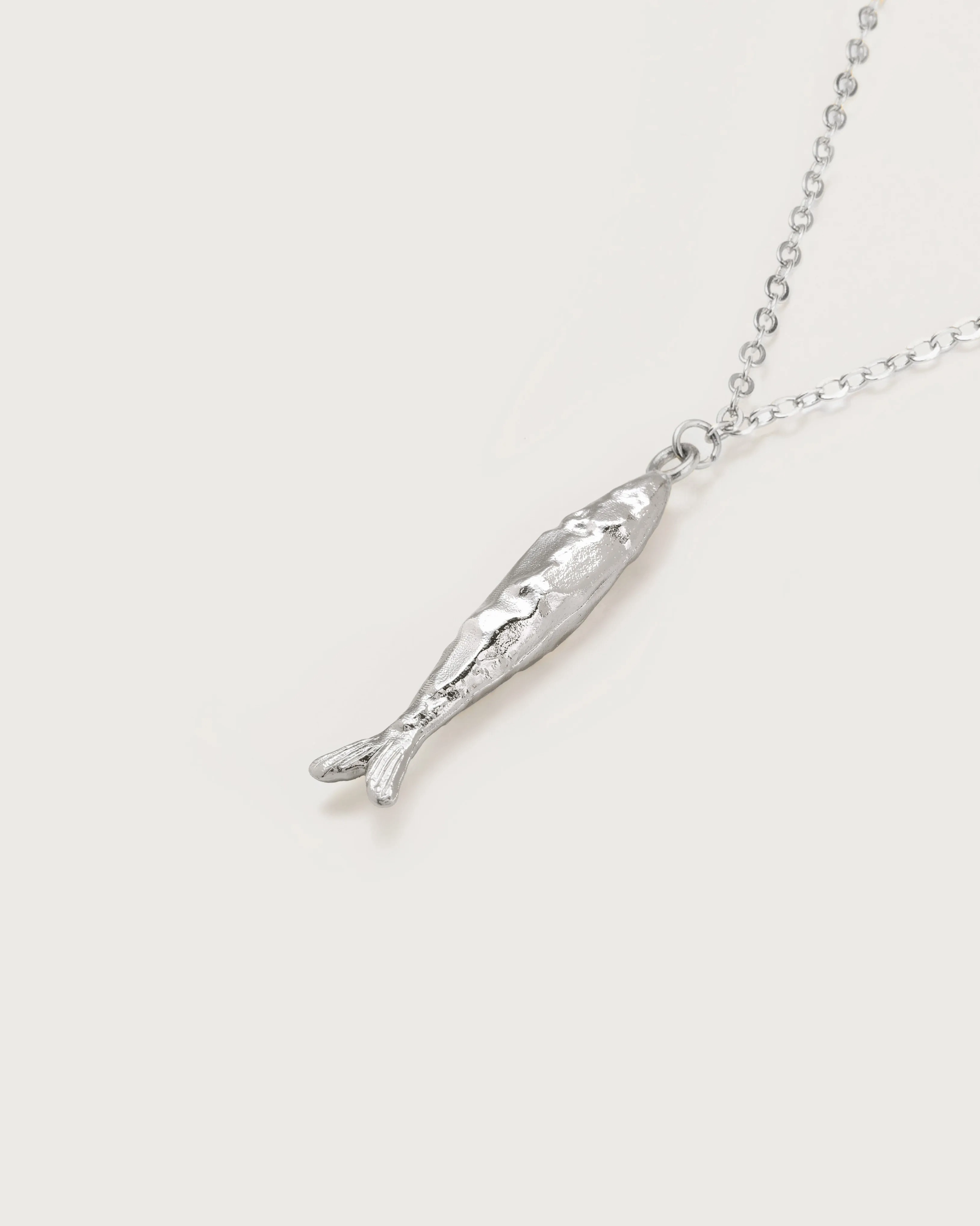 Silver Anchovy Necklace