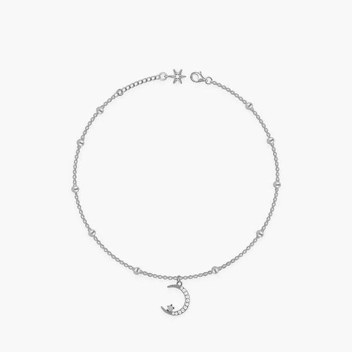Silver Celestial Loop Anklet