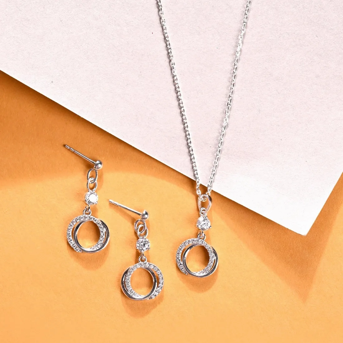 Silver Circle of Joy Jewellery Set