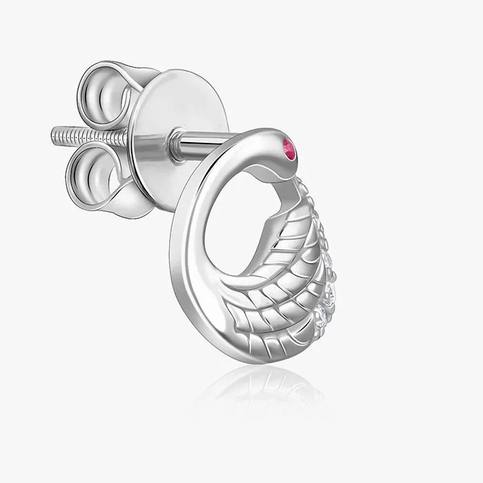 Silver Classy Swan Earrings