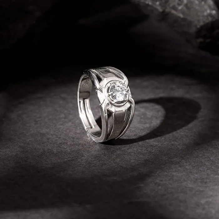 Silver Fashionable Ring For Him
