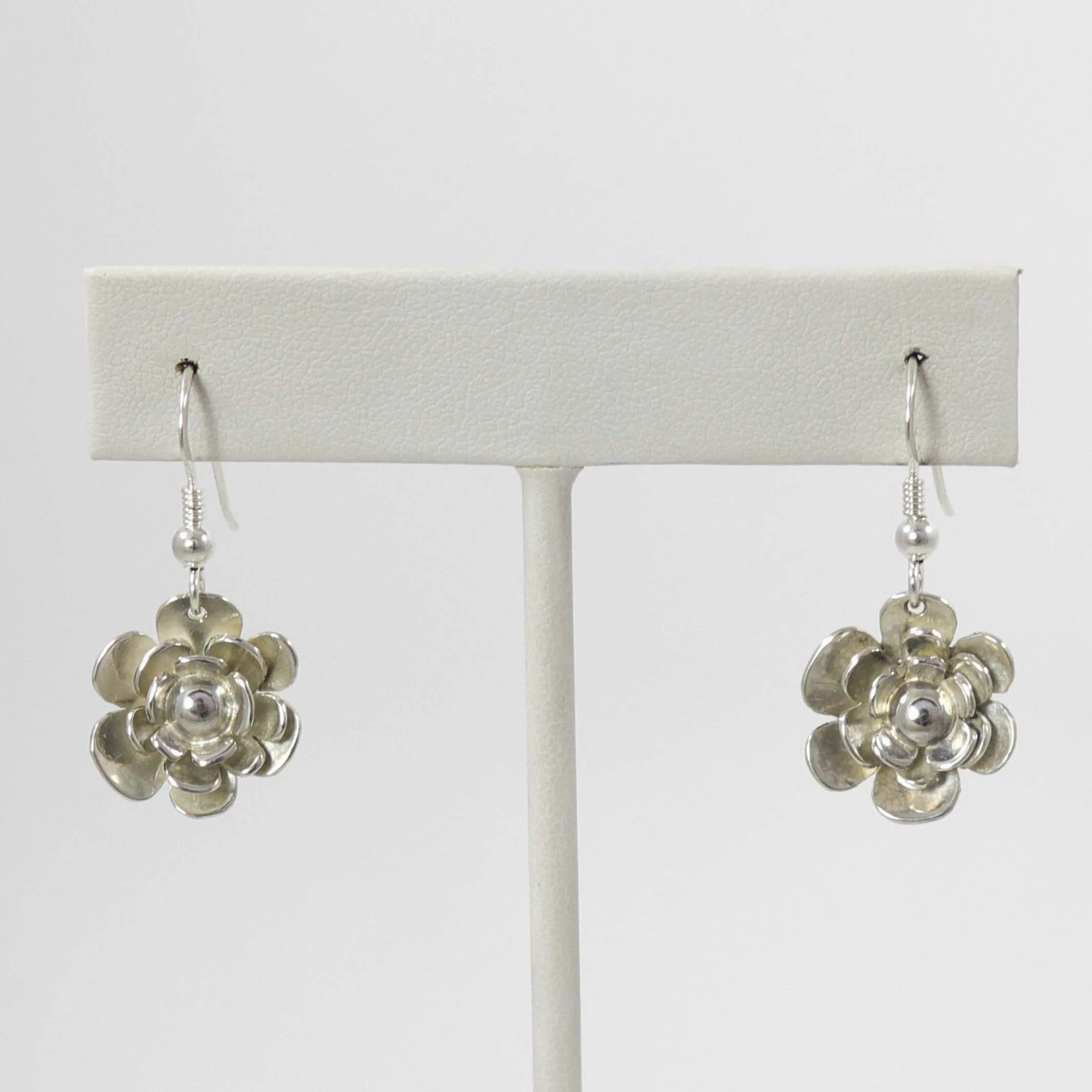 Silver Flower Earrings