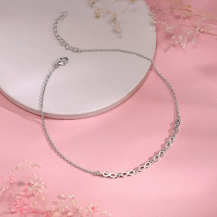 Silver Infinite Joy Anklet