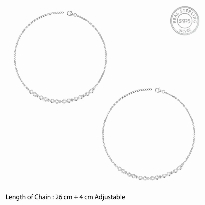 Silver Infinite Joy Anklet