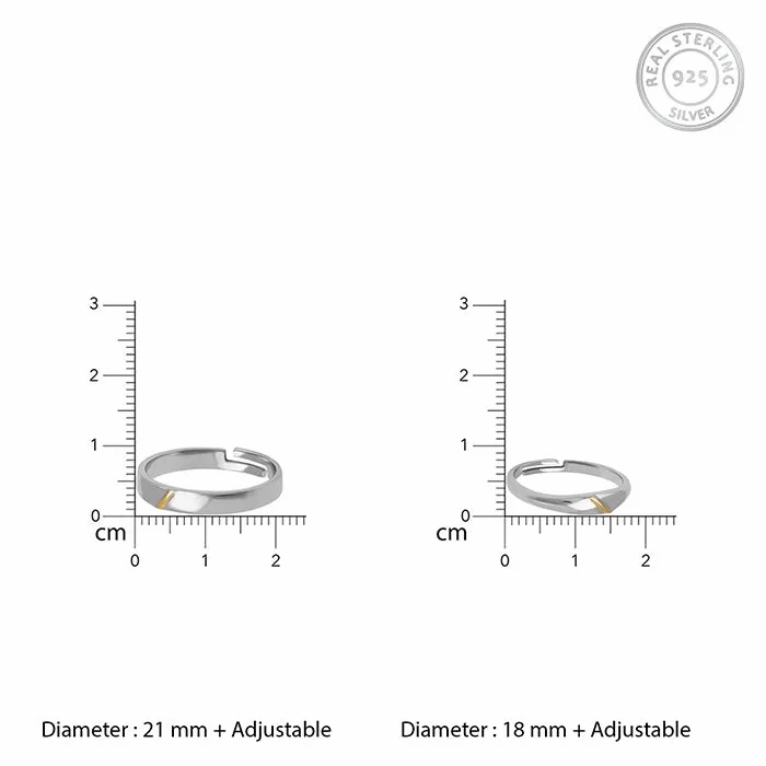 Silver Meant to Be Couple Rings