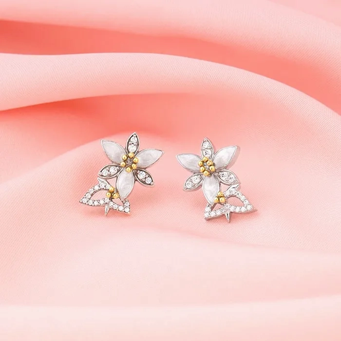 Silver One in a Trillium Earrings