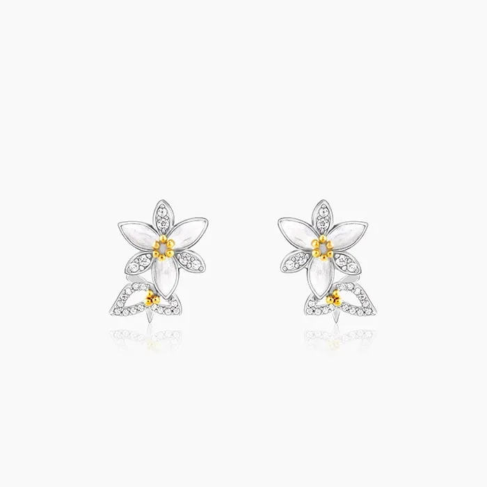 Silver One in a Trillium Earrings