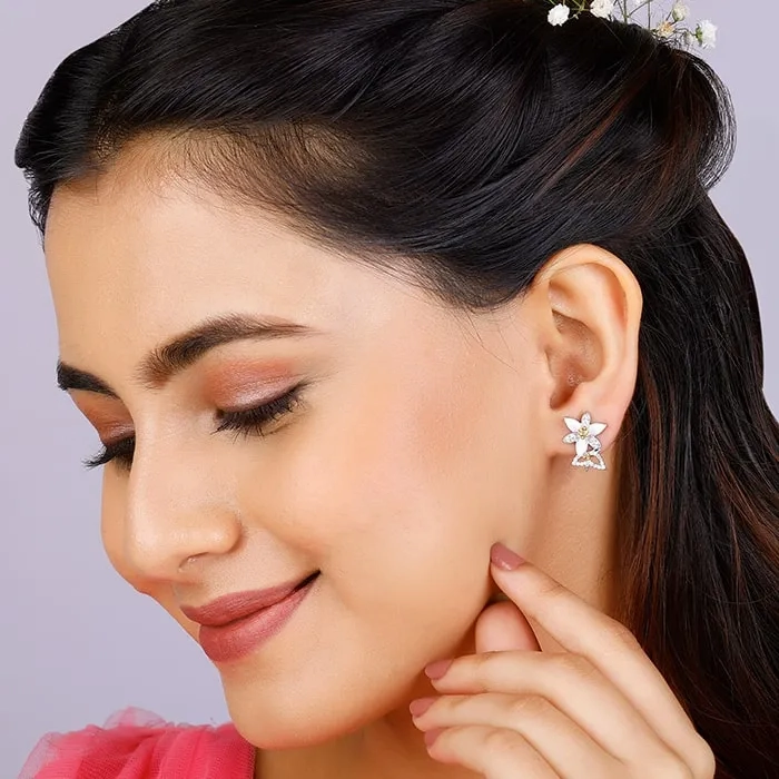 Silver One in a Trillium Earrings