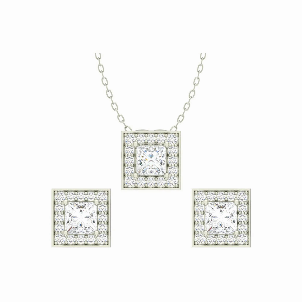 Silver Princess Jewellery Set