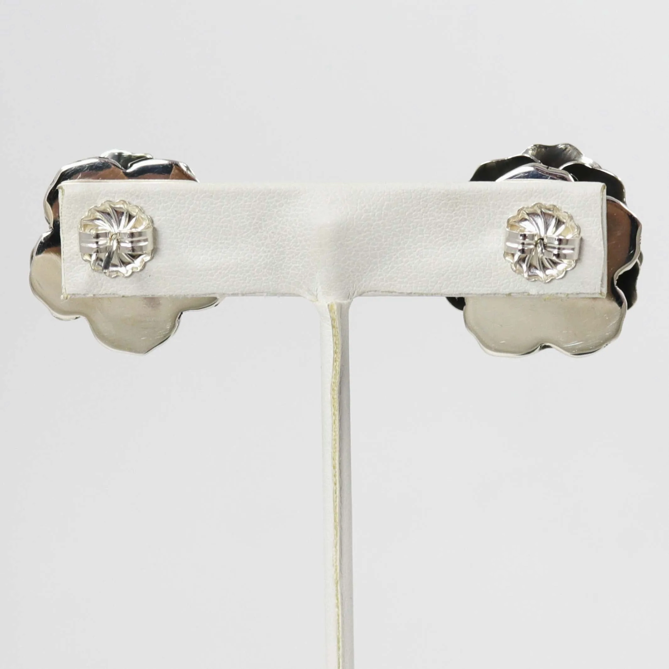 Silver Rose Earrings