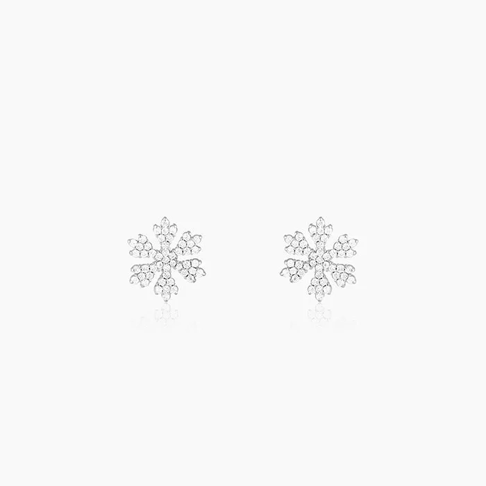 Silver Snowflake Earrings