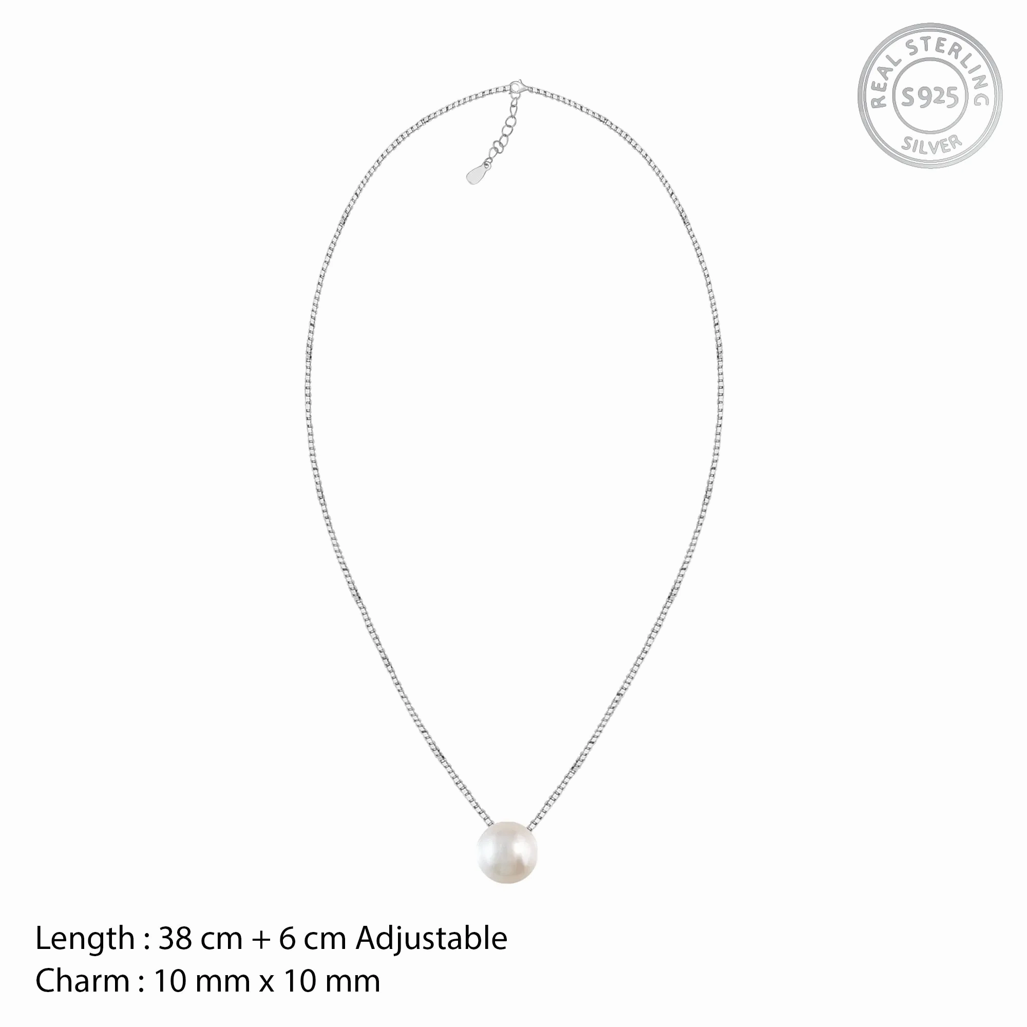 Silver White Pearl Moon Set