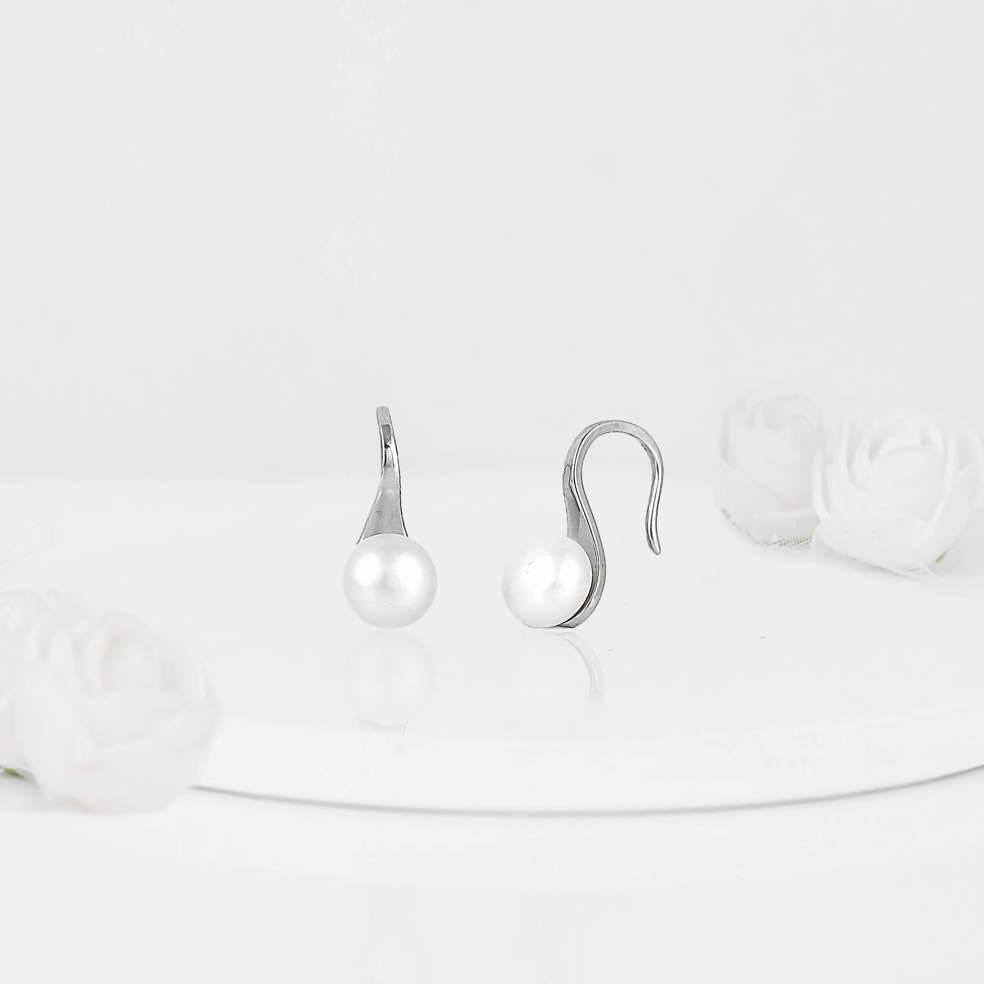 Silver White Pearl Moon Set