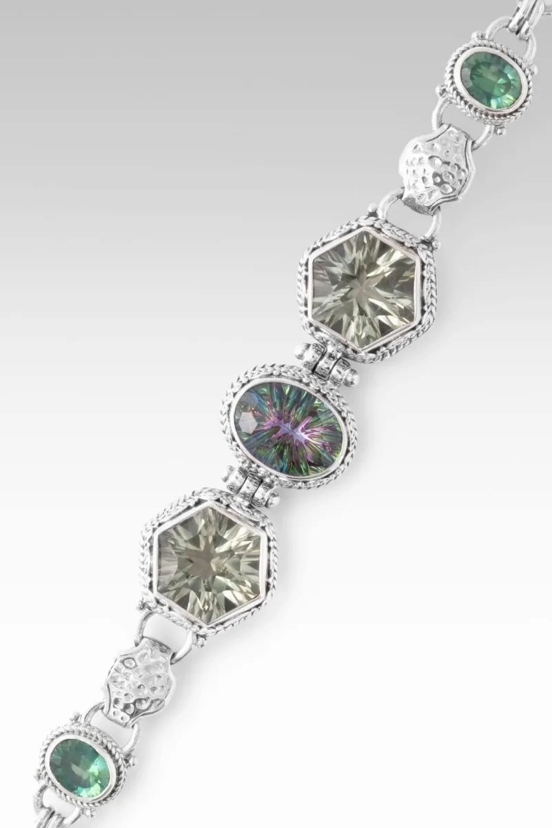 Sing for Joy Bracelet? in Chrome Chameleon? Mystic Quartz, Prasiolite &amp; Bali Hai? Mystic Topaz