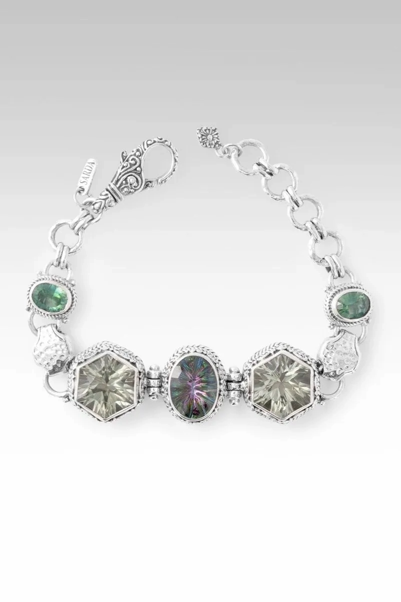 Sing for Joy Bracelet? in Chrome Chameleon? Mystic Quartz, Prasiolite &amp; Bali Hai? Mystic Topaz