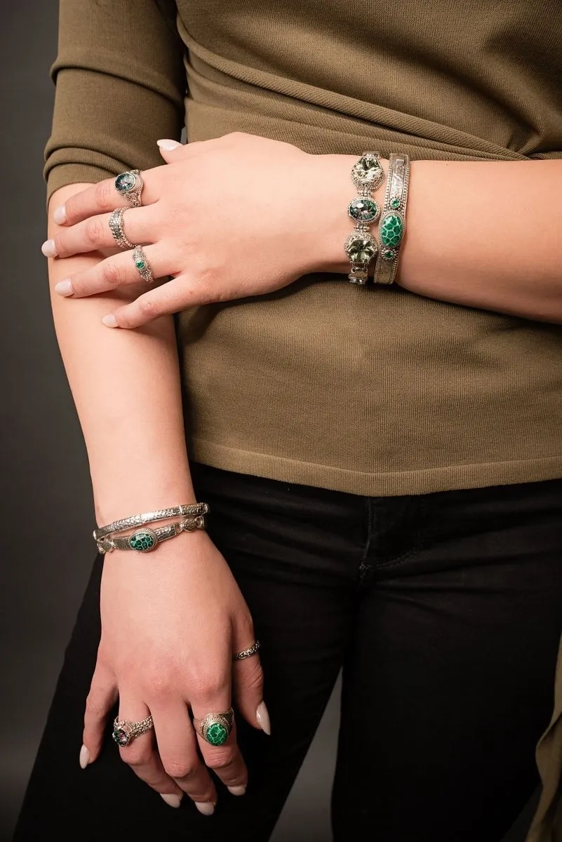 Sing for Joy Bracelet? in Chrome Chameleon? Mystic Quartz, Prasiolite &amp; Bali Hai? Mystic Topaz