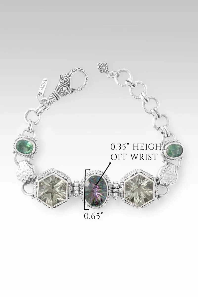 Sing for Joy Bracelet? in Chrome Chameleon? Mystic Quartz, Prasiolite &amp; Bali Hai? Mystic Topaz
