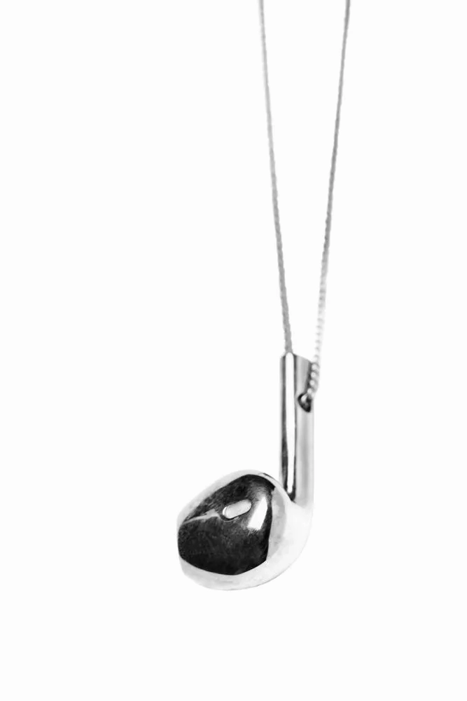 Single earphone Silver Necklace