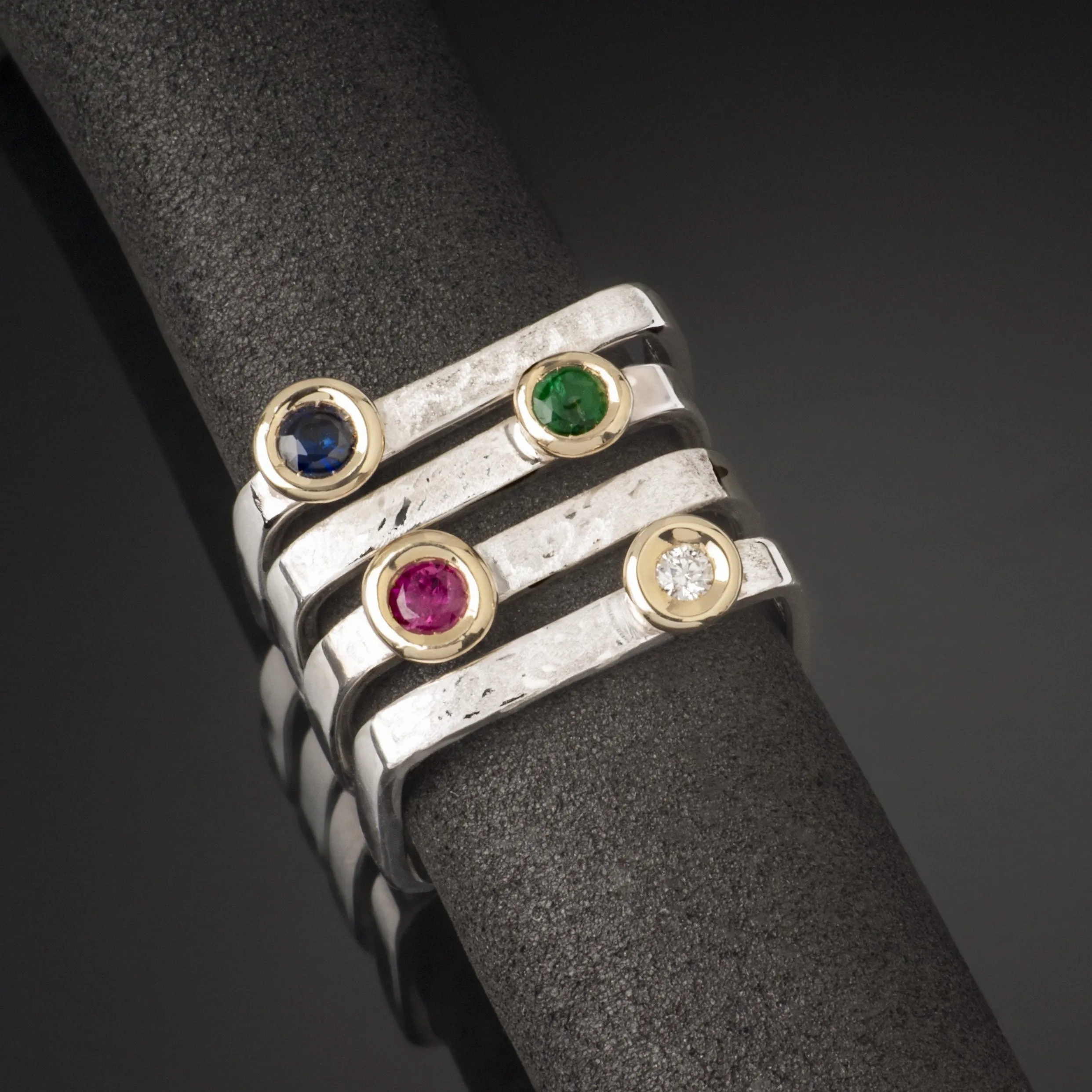 Skinny Stacking Birthstone Ring