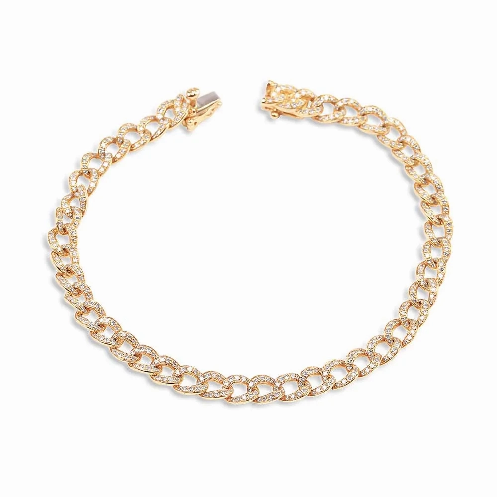 SMALL DIAMOND CUBAN BRACELET