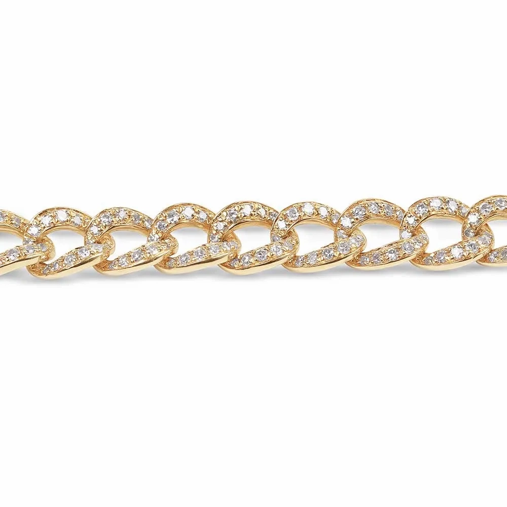 SMALL DIAMOND CUBAN BRACELET